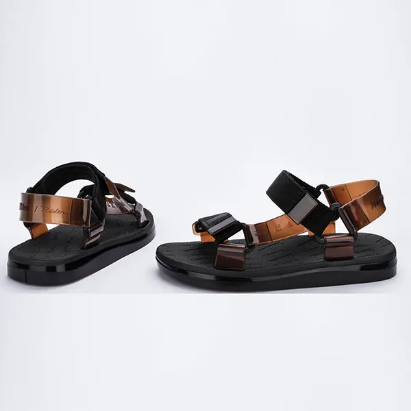 Dép Sandal Nam Melissa MLS + Rider Papete MLS007 Màu Nâu Đen Size 40