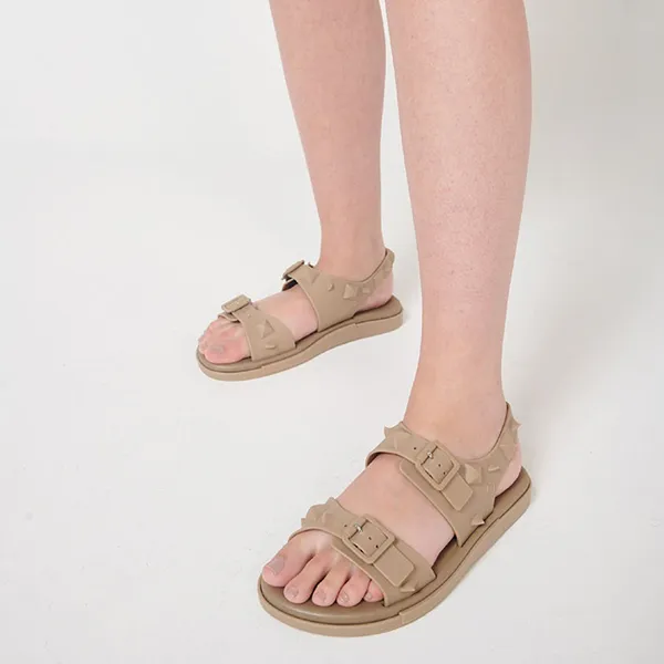 Dép Sandal Melissa MLS Spikes MLS001 Màu Nâu Be Size 39