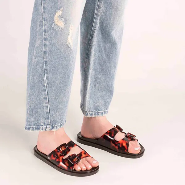 Dép Sandal Melissa Wide Slide 32950-53842-10 Màu Nâu Size 39