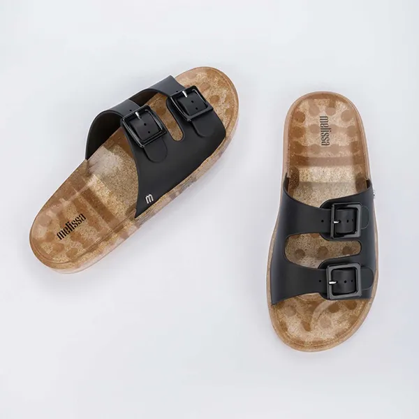Dép Sandal Melissa Wide Slide MLS013 Màu Đen Size 39