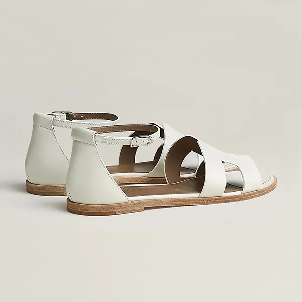 Dép Sandal Nữ Hermès Santorini 182139Z Màu Trắng Size 36
