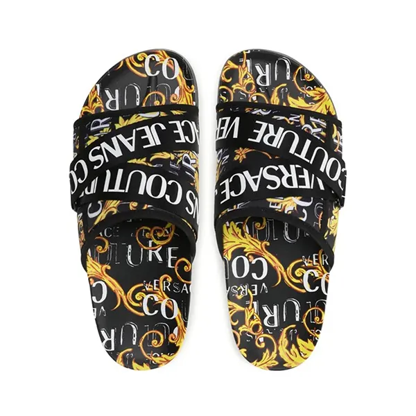 Dép Sandal Versace Jeans Couture Logo Baroque Slides 74YA3SM2ZS634G89 Màu Đen Vàng Size 42 - Dép - Vua Hàng Hiệu