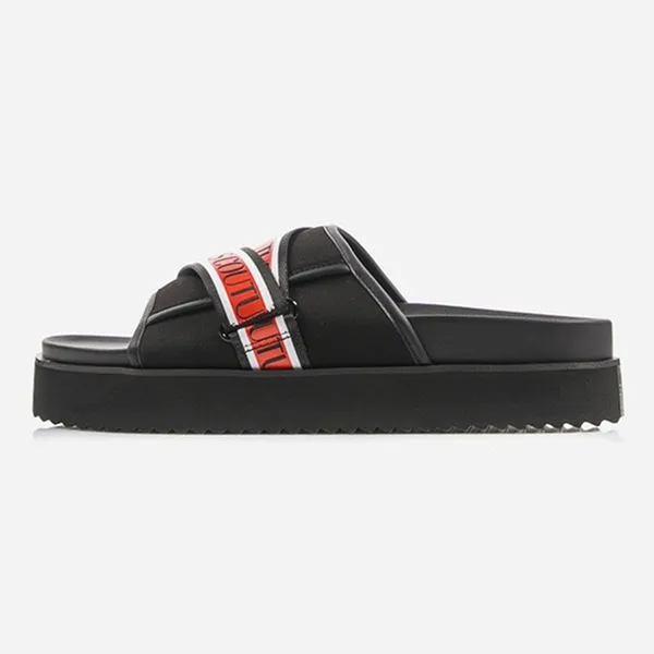 Dép Sandal Versace Jeans Couture Polyurethane Slides 72YA3SM2ZS200U06 Màu Đen Size 42