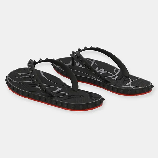 Dép Xỏ Ngón Christian Louboutin Loubi Flip Man 1230963BK01 Màu Đen Size 41 - Dép - Vua Hàng Hiệu