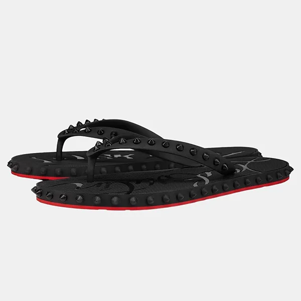 Dép Xỏ Ngón Christian Louboutin Loubi Flip Man 1230963BK01 Màu Đen Size 41 - Dép - Vua Hàng Hiệu