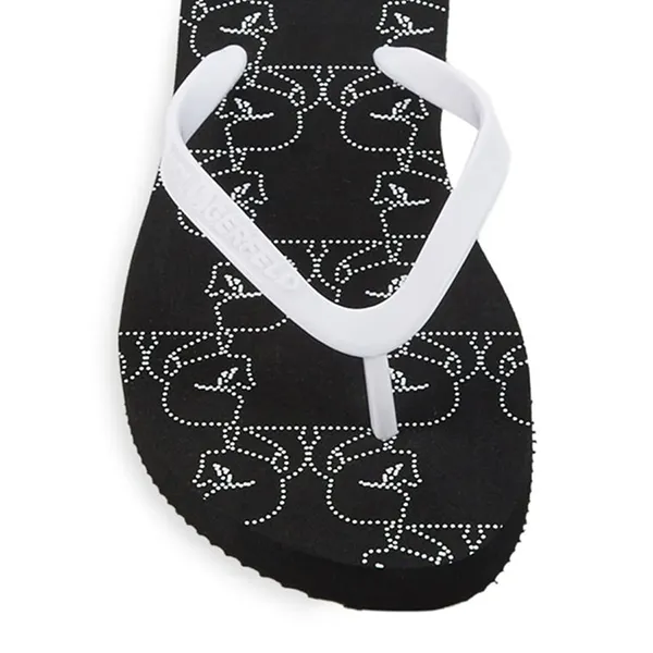 Dép Xỏ Ngón Karl Lagerfeld Zoya Flip Flops 0400016056913 Màu Đen Trắng Size 41 - Dép - Vua Hàng Hiệu