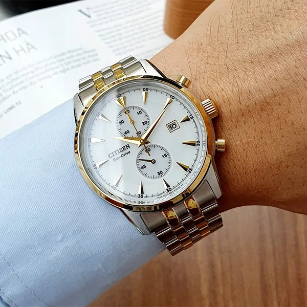 Đồng Hồ Nam Citizen Eco-Drive CA7004-54A Màu Bạc Vàng - Đồng hồ - Vua Hàng Hiệu