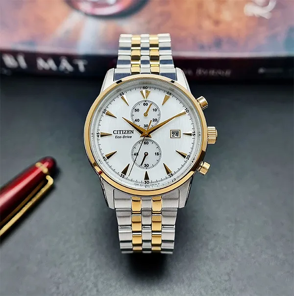 Đồng Hồ Nam Citizen Eco-Drive CA7004-54A Màu Bạc Vàng - Đồng hồ - Vua Hàng Hiệu