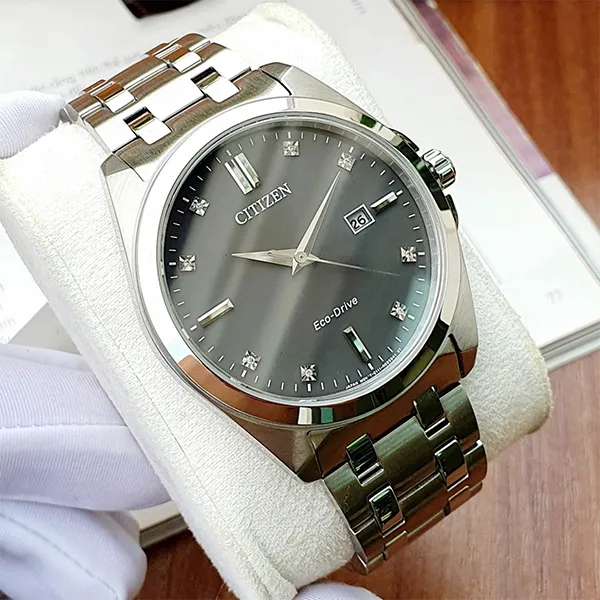 Đồng Hồ Nam Citizen Eco-Drive Corso Diamond BM7100-59H Màu Xám Bạc