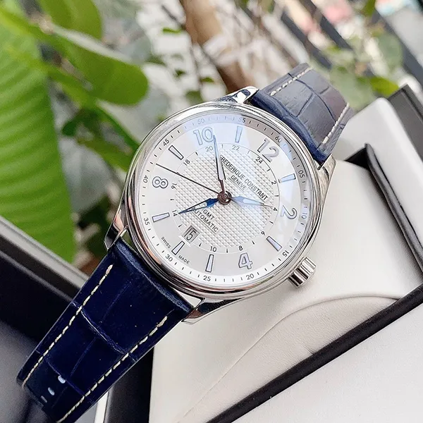 Đồng Hồ Nam Frederique Constant Runabout GMT Leather FC-350RMS5B6 FC350RMS5B6 Màu Xanh Trắng - Đồng hồ - Vua Hàng Hiệu
