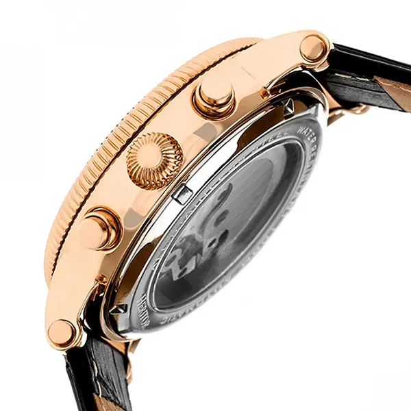 Đồng Hồ Nam Heritor Automatic Winston Semi-Skeleton HERHR5206 Màu Đen Vàng Hồng - Đồng hồ - Vua Hàng Hiệu