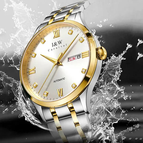Đồng Hồ Nam I&W Carnival 555G1 Automatic Màu Bạc