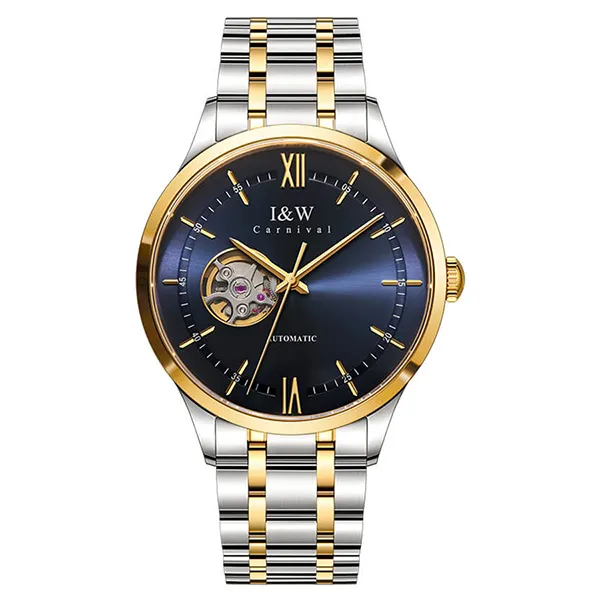 Đồng Hồ Nam I&W Carnival 570G2 Automatic Màu Xanh Bạc