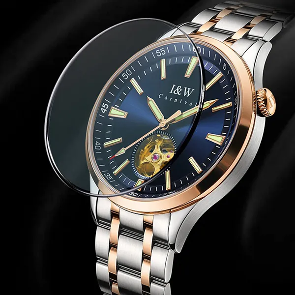 Đồng Hồ Nam I&W Carnival 590G1 Automatic Màu Xanh Bạc