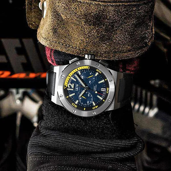 Đồng Hồ Nam I&W Carnival 605G1 Quartz Màu Xanh Bạc