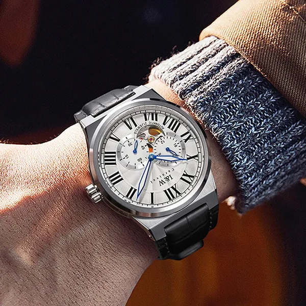 Đồng Hồ Nam I&W Carnival 681G1 Automatic Màu Bạc Đen