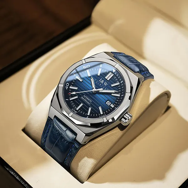 Đồng Hồ Nam I&W Carnival 711G4 Automatic Màu Xanh Bạc