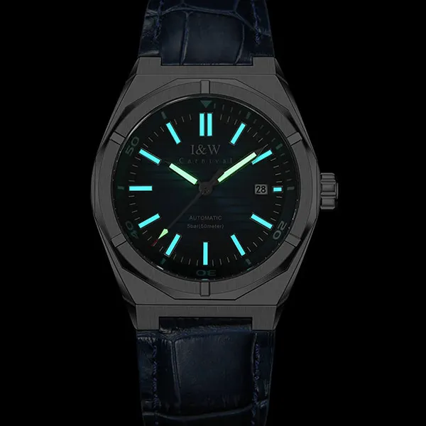 Đồng Hồ Nam I&W Carnival 711G4 Automatic Màu Xanh Bạc