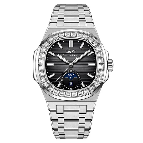 Đồng Hồ Nam I&W Carnival 735G3 Automatic Màu Bạc Đen