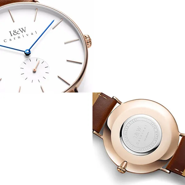 Đồng Hồ Nam I&W Carnival 8848G1 Quartz Màu Nâu Trắng - Đồng hồ - Vua Hàng Hiệu