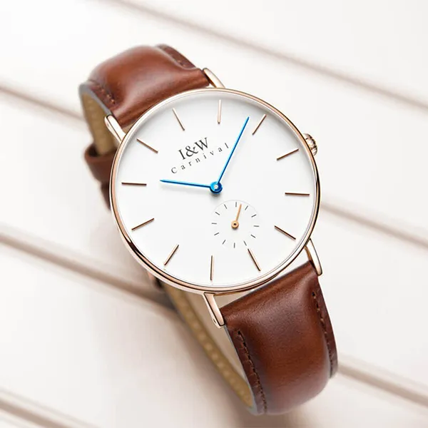 Đồng Hồ Nam I&W Carnival 8848G1 Quartz Màu Nâu Trắng - Đồng hồ - Vua Hàng Hiệu