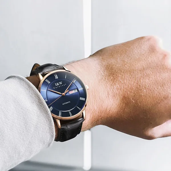 Đồng Hồ Nam I&W Carnival 8861G3 Automatic Màu Xanh Đen