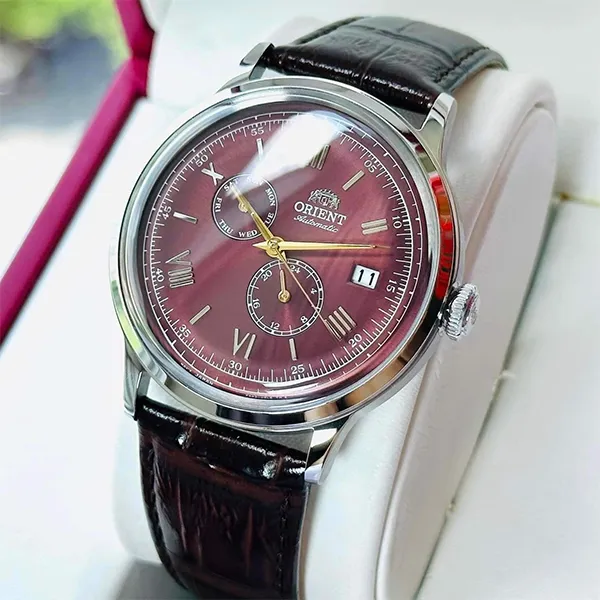 Đồng Hồ Nam Orient Bambino Version 8 RA-AK0705R10B RA-AK0705R30B (RA-AK0705R) Màu Nâu Đỏ
