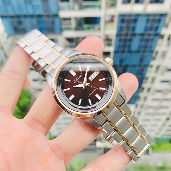 Đồng Hồ Nam Seiko Automatic Demicafe Watch SARV006 Màu Nâu Bạc - 4