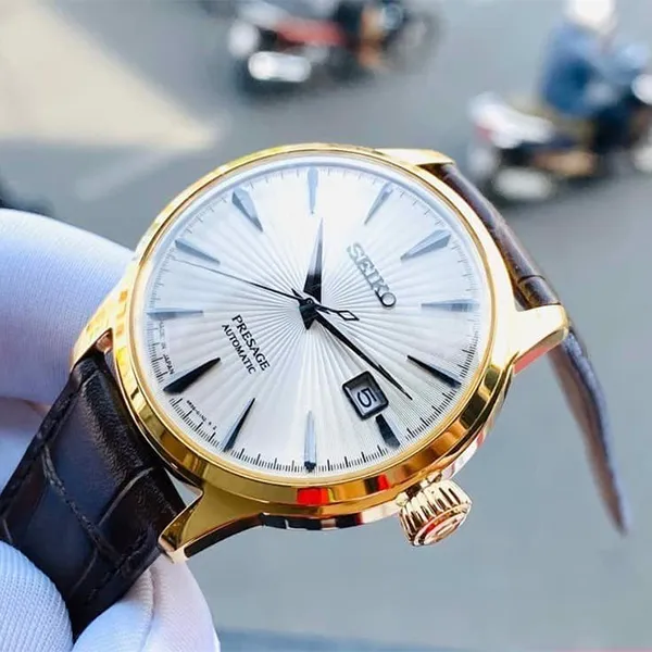 Đồng Hồ Nam Seiko Cocktail Gold SARY126 Màu Nâu Vàng