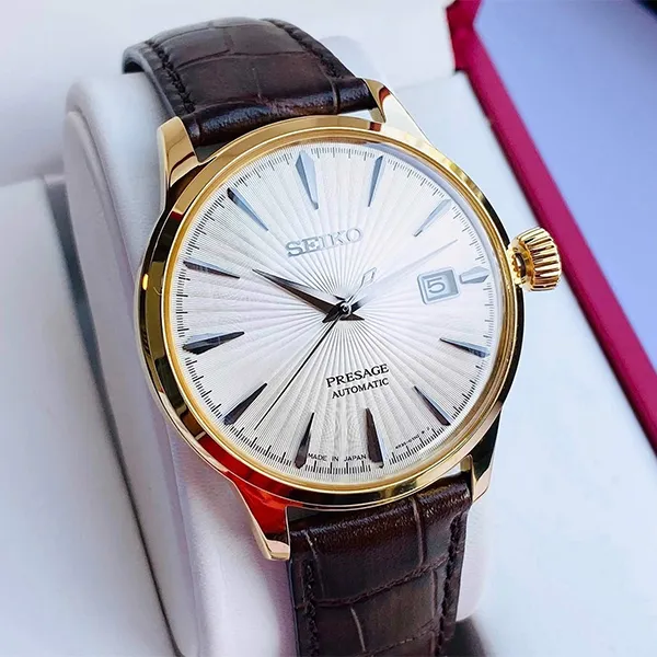 Đồng Hồ Nam Seiko Cocktail Gold SARY126 Màu Nâu Vàng