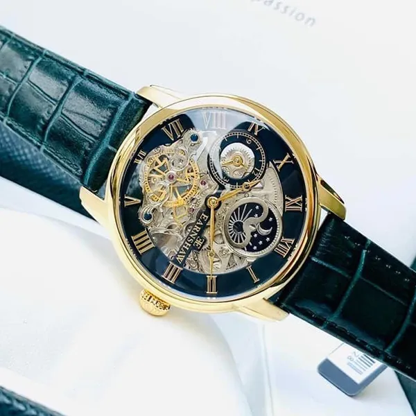 Đồng Hồ Nam Thomas Earnshaw Automatic Longitude ES-8006-09 Màu Xanh Vàng - Đồng hồ - Vua Hàng Hiệu