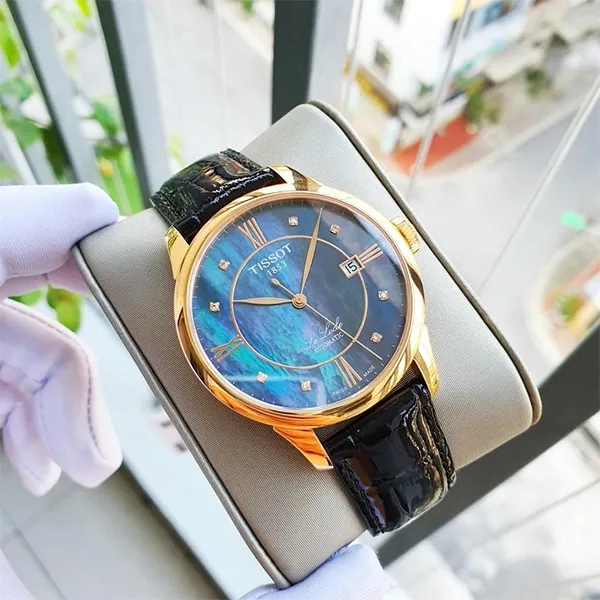 Đồng Hồ Nam Tissot Le Locle Diamond T41.6.423.96 Màu Đen Vàng
