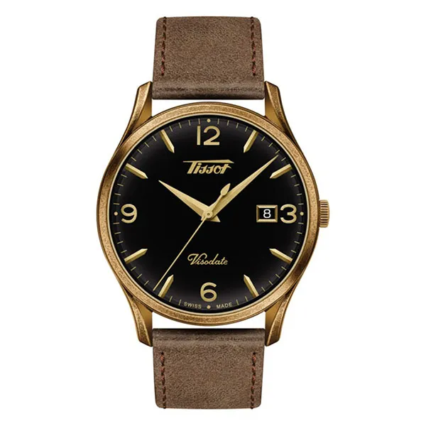 Đồng Hồ Nam Tissot Quartz Visodate T118.410.36.057.00 Màu Nâu Đen - Đồng hồ - Vua Hàng Hiệu