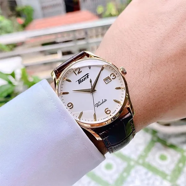 Đồng Hồ Nam Tissot Quartz Visodate T118.410.36.277.00 Màu Nâu Vàng - Đồng hồ - Vua Hàng Hiệu