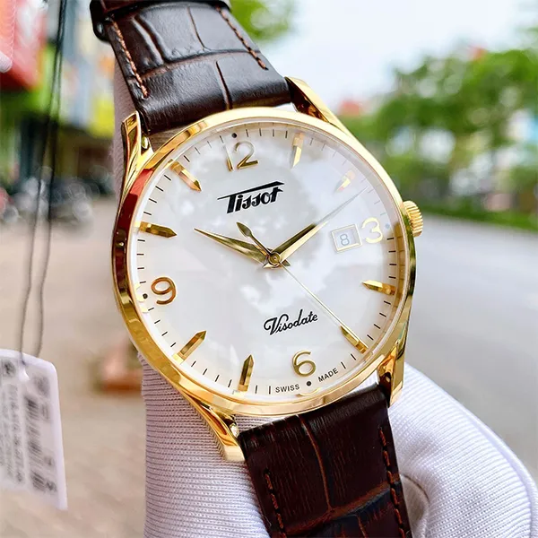 Đồng Hồ Nam Tissot Quartz Visodate T118.410.36.277.00 Màu Nâu Vàng - Đồng hồ - Vua Hàng Hiệu