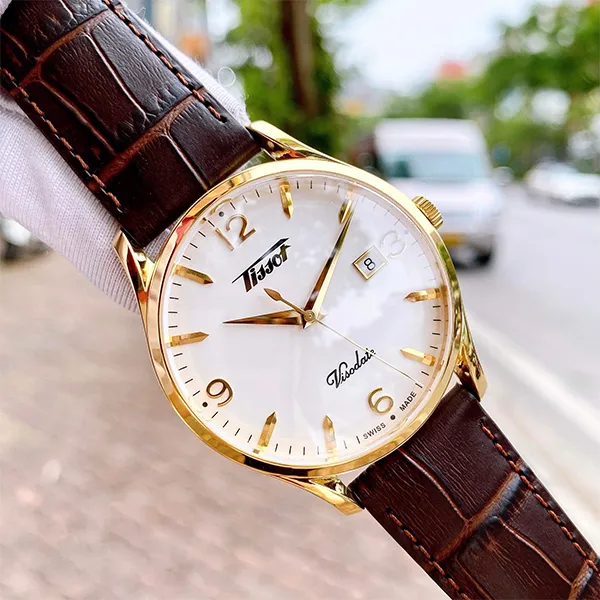 Đồng Hồ Nam Tissot Quartz Visodate T118.410.36.277.00 Màu Nâu Vàng - Đồng hồ - Vua Hàng Hiệu