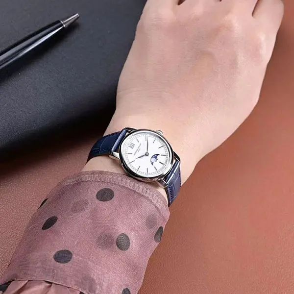 Đồng Hồ Nữ Frederique Constant Slimline FC-206SW1S6 Màu Trắng Xanh