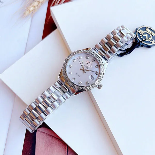 Đồng Hồ Nữ GV2 By Gevril 12425B Women's Turin Swiss Diamond Watch Màu Bạc Trắng - Đồng hồ - Vua Hàng Hiệu