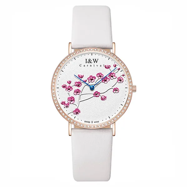 Đồng Hồ Nữ I&W Carnival 3002L1 Quartz Màu Trắng