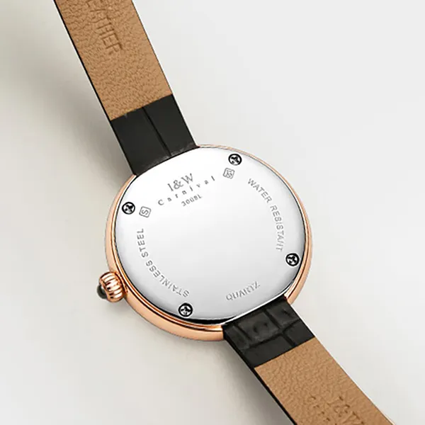 Đồng Hồ Nữ I&W Carnival 3008L1 Quartz Màu Đen Vàng