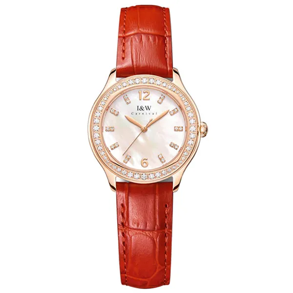 Đồng Hồ Nữ I&W Carnival 599L3 Quartz Màu Đỏ
