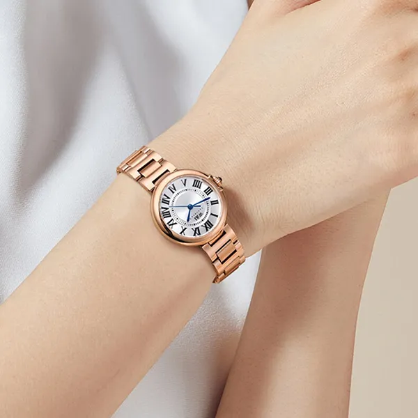 Đồng Hồ Nữ I&W Carnival 602L1 Quartz Màu Vàng Hồng