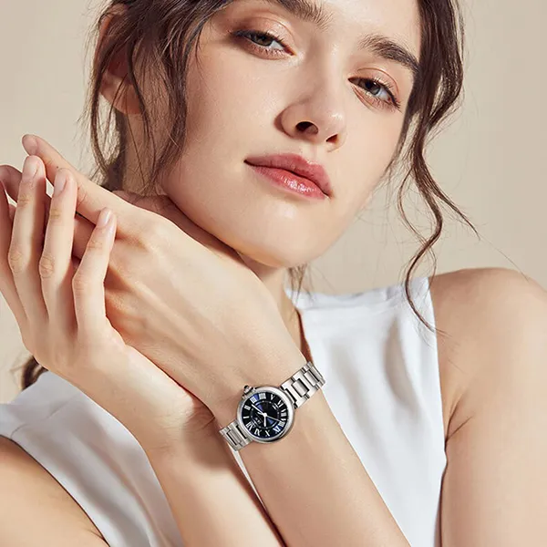 Đồng Hồ Nữ I&W Carnival 602L3 Quartz Màu Xanh Bạc
