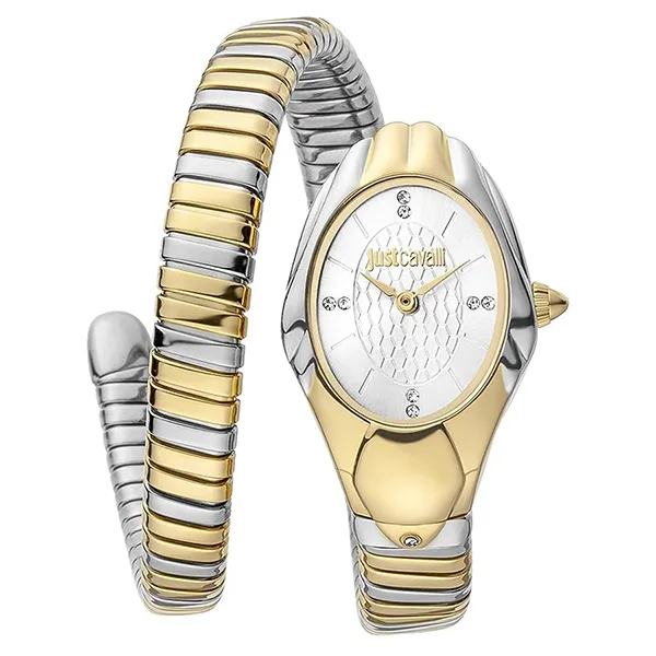 Đồng Hồ Nữ Just Cavalli Women's Snake Watch JC1L182M0025 Màu Bạc Phối Vàng Gold