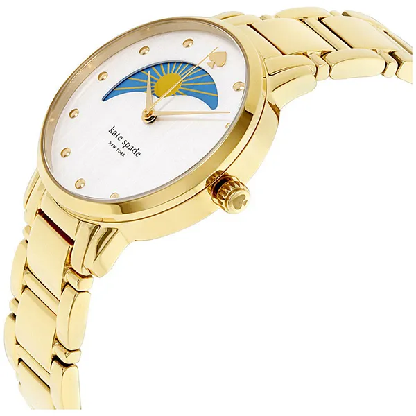 Đồng Hồ Nữ Kate Spade Gramercy Quartz Movement White Dial Ladies Watch KSW1072 Màu Vàng