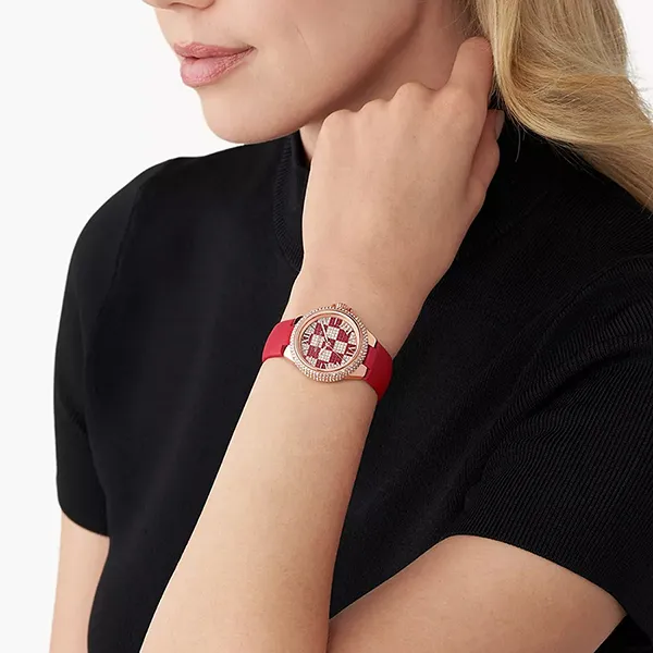 Đồng Hồ Nữ Michael Kors Limited Edition Camille Three-Hand Red Leather Watch MK4701 Màu Đỏ - Đồng hồ - Vua Hàng Hiệu