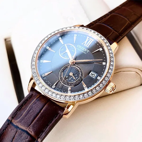 Đồng Hồ Nữ Orient Automatic Ladies RA-AK0005Y10B Màu Nâu Vàng