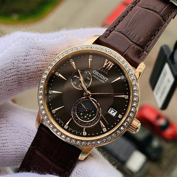 Đồng Hồ Nữ Orient Automatic Ladies RA-AK0005Y10B Màu Nâu Vàng