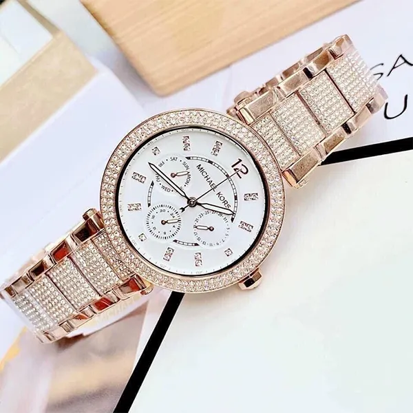 Đồng Hồ Nữ Michael Kors MK Parker Multifunction Rose Gold MK6760 Màu Vàng Hồng - Đồng hồ - Vua Hàng Hiệu