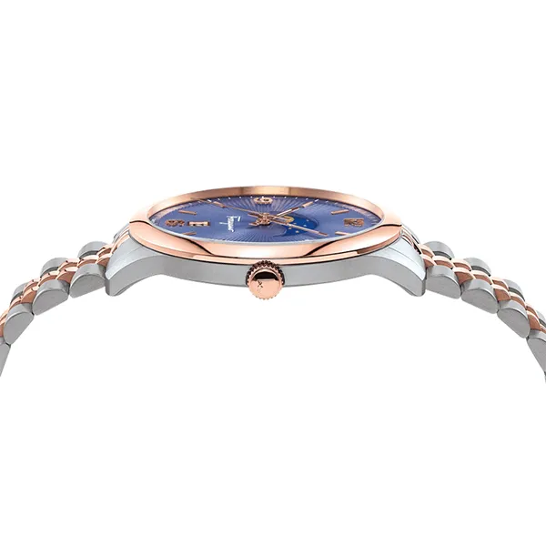 Đồng Hồ Nữ Salvatore Ferragamo Duo Moonphase 28mm SFMN00322 Màu Xanh Vàng Hồng
